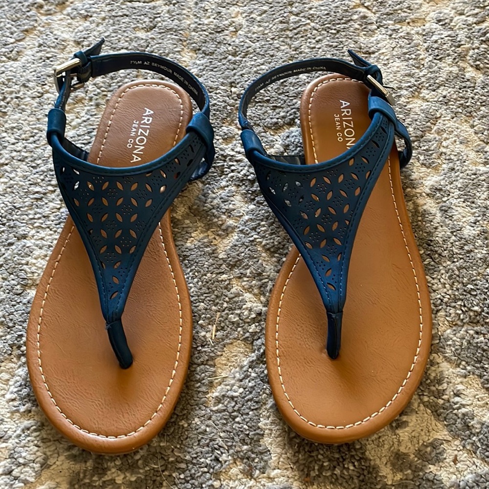 Navy sandals